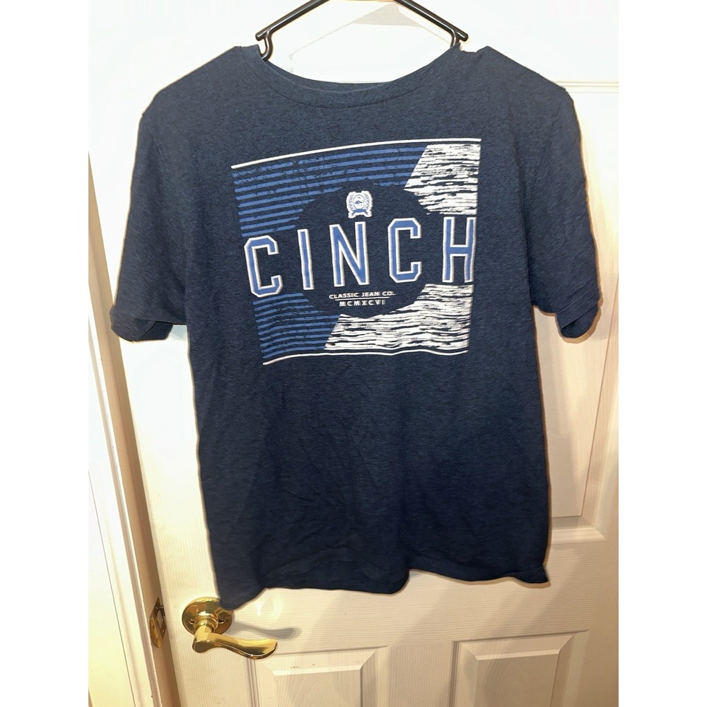 Cinch Boys Dark Blue T Shirt Cinch Logo Size Xl